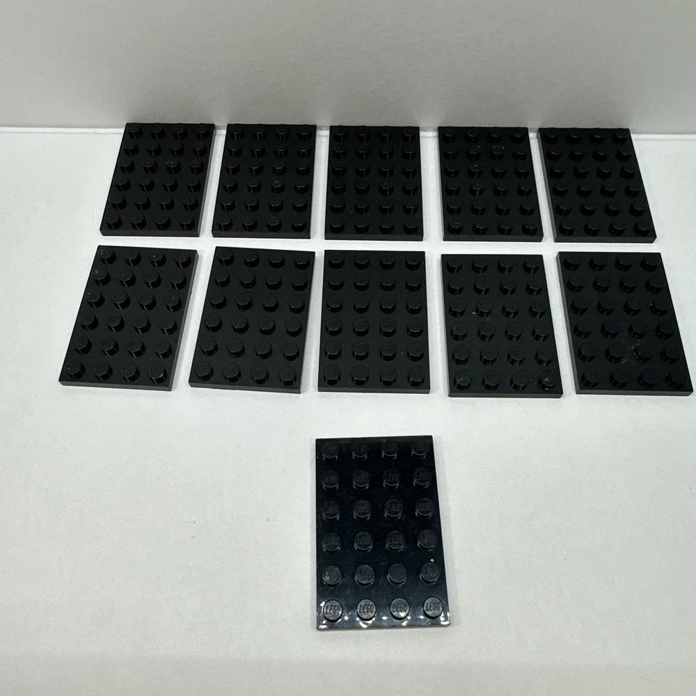 LEGO® Part # 3032‎ Black 4x6 Plate Lot Of 11